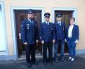 Bild: amö
Kreisbrandmeister Peter Killermann (links) , und Bürgermeisterin Sonja Meier (rechts) gratulierten Kommandant Josef Wutz (Zweiter von links) und Stellvertreter Jens Knittel (Zweiter von rechts) zur Wiederwahl.