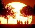 Bild: Julian Stratenschulte/dpa
Die Sonne ist beim Klimawandel Segen und Fluch zugleich. Auf der einen Seite liefert sie viel erneuerbare Energie, auf der anderen Seite heizt sie unseren Planeten gnadenlos auf.