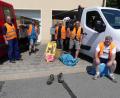 Bild: rn
Beim Vereinsheim trafen sich die Sammler der Kolpingsfamilie zu einer Verpflegungspause. Der Erlös ihrer schweißtreibenden Tätigkeit geht an die Flutopfer.