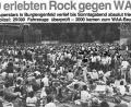 Bild: Oberpfalz-Medien
Im Juli 1986 fand in Burglengenfeld das fünfte Anti-WAAhnsinnfestival statt. Auch der Neue Tag berichtete.