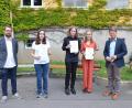 Bild: Kunz
Die Stadtpreisträger der Franz-Grothe-Schule mit Schulleiter und Stadtrat (von links): Thorsten Willecke, Lara Schuh, Bastian Zötzl, Anna-Katharina Kaes und Benjamin Zeitler.