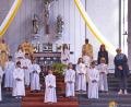 Bild: Pfarrei St. Elisabeth/Maria Waldrast/exb
In vier Gruppen feierten die Mädchen und Jungen der Pfarreiengemeinschaft St. Elisabeth/Maria Waldrast Erstkommunion.