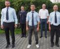 Bild: ibj
Der neuen Führungsmannschaft der Feuerwehr Pickenricht um Vorsitzenden Matthias Dobmeier (Mitte) gratulieren Kreisbrandinspektor Michael Iberer, Bürgermeister Bernhard Lindner und Kreisbrandinspektor Christof Strobl (hinten, von links).