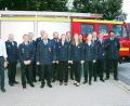 Bild: gru
Die neue Führung der Feuerwehr Edelsfeld mit Vorstandsmitgliedern und Kommandanten.