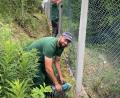Bild: Naturpark Fichtelgebirge/exb
Der Zaun ums ehemalige US-Militärgelände hat ausgedient. Was für die "Ewigkeit" gebaut wurde, wird nun vom Naturpark-Instandsetzungstrupp, hier mit Stefan Bergner (vorne) und Valentin Hofweller (hinten), entfernt.