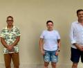 Bild: cwh
Gruppenbild mit einer neu gewählten Dame beim Handballclub: (von links) Kassier Marco Forster, der zurückgetretene Schriftführer Wolfgang Thom und seine Nachfolgerin Hermine Ohlmann sowie Vorsitzender Christian Rohrbach.