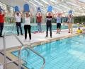 Bild: Stephan Huber
Die Vorfreude ist schon da, jetzt müssen nur noch die Kinder zu den Schwimmkursen im Kurfürstenbad kommen. Die Vertreter der beteiligten Vereine und der Stadtwerke treffen sich schon mal zur Vorbesichtigung im Kurfürstenbad.