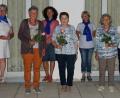 Bild: ads
Bezirksvorsitzende Margarete Hirsch sowie Maria Kraus, Katharina Weiß, Lydia Bäumler und Anneliese Pilarski vom Frauenbund-Führungsteam gratulieren zusammen mit Präses Pfarrer Josef Irlbacher (hinten, von links) den Vereinsjubilarinnen 
Josefine Görlich, Luise Roith, Maria Enderer und Margarete Rubenbauer (vorn, von rechts).