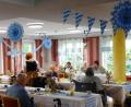 Bild: fjo
Das Foyer des Seniorenhauses im Naturparkland präsentiert sich zum Sommerfest ganz in den bayerischen Nationalfarben.