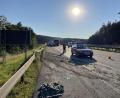 Bild: jma
Trümmer lagen auf einer Länge von etwa 50 Metern auf der Autobahn in Fahrtrichtung Waidhaus.