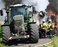 Bild: gf
Der Brand einer Strohpresse in Speckmannshof verlief dank eines reaktionsschnellen Landwirts und der Feuerwehr relativ glimpflich.