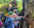 Bild: ela
Die Kinder lernten bei einer Führung durch den Wald an verschiedenen Stationen Baumarten und Waldtiere kennen.