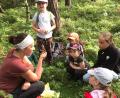 Bild: krb
Försterin Monika Werner zeigt den Kindern, was sie im Wald so entdecken können.
