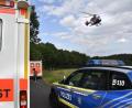 Bild: Petra Hartl
Ein Rettungshubschrauber brachte den schwer verletzten Mann in eine Klinik.