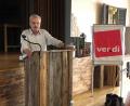 Bild: Michael Wendl/exb 
Michael Wendl referierte bei der Verdi-Infoveranstaltung über die aktuelle Finanzpolitik.