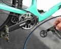 Symbolbild: Felix Kästle
Ein Mountainbike mit Gates-Riemenspanner.