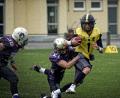 Bild: Dieter Jäschke/exb
Ambergs Quarterback Alexander Biebl in Aktion.