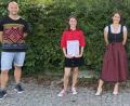 Bild: Johannes Kellermann/exb
Ehrungen bei der Musikkapelle Ursensollen (von links): Vorsitzender Markus Forster, Annika Höfler, Alina Gradl, Johannes Michl und Ausbilder Stefan Neger.