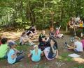 Bild: Daniela Juraske
Beim Picknick am Stückberg wurden die Musikschüler der Blaskapelle Teunz mit einem Quiz unterhalten.