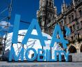 Bild: Sven Hoppe/dpa
Das Logo der Internationalen Automobil-Ausstellung (IAA Mobility) auf dem Münchner Marienplatz.