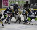 Bild: gb
Die Blue Devils Weiden (blaue Trikots) verloren am Sonntag das Vorbereitungsspiel gegen die Bayreuth Tigers mit 3:5.