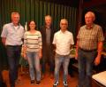 Bild: jba
Den neuen Vorstand bilden (von links) Schatzmeister Stefan Meiler, Schriftführerin Carmen Memminger, Erster Bürgermeister Thomas Meiler, Erster Vorsitzender Josef Käs und Zweiter Vorsitzender Reinhold Solfrank.