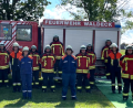 Bild: Feuerwehr Waldeck/exb
Insgesamt 15 Teilnehmer legten das Leistungsabzeichen „Die Gruppe im Löscheinsatz“ ab. Die Schiedsrichter, Kreisbrandmeister Florian Braunreuther, Kreisbrandinspektor Otto Braunreuther sowie Kreisbrandmeister Alois Schindler (von links), bescheinigten beiden Gruppen einwandfreie Leistungen. Kommandant Hans Birkner dankte für die Bereitschaft zum Üben und gratulierte zur bestandenen Prüfung.