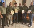 Bild: Evelin Teich/exb
Der Fischereiverein Rieden ehrt einige langjährige Mitglieder (von links): Vorsitzender Dieter Teich, Leo Pongratz, das neue Ehrenmitglied Herbert Wischniowski, Robert Scherer, Andreas Söldner und Zweiter Vorsitzender Thomas Wischniowski.