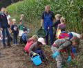 Bild: jhö
Erdäpfelgraben macht den Kindern auf dem Feld großen Spaß.