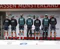 Bild: Bora-hansgrohe
Andreas Schillinger (rechts) mit seinem Teamkollegen von Bora-hansgrohe bei der Teampräsenation in Münster. Am Sonntag bestritt der Kümmersbrucker beim dortigen Giro in Westfalen sein letztes Profirennen.