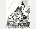 Archivbild: Johann Ott/exb
Die Eschenbacher Kirche – hier als Skizze dargestellt – spielte früher eine wichtige Rolle im Leben der Bürger. Auch der Friedensschluss 1801 zwischen Frankreich sowie Bayern/Österreich und Großbritannien wurde dort mit einem Festgottesdienst gefeiert.