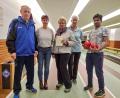 Bild: SKC Germania/exb
Vorsitzender Erich Kummer (links) ehrt Gisela Hegebart (Mitte).