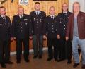 Bild: wro
Ein Ämterwechsel vollzog sich bei der Feuerwehr Wiesau. Neuer Kommandant ist Christian Blohmann (Dritter von rechts), neuer Zweiter Kommandant wurde Alexander Bäumler (Zweiter von rechts). Der neuen Führungsspitze der aktiven Wehr gratulierten Feuerwehrbeauftragter Helmut Oppl, Kreisbrandrat Andreas Wührl und der bisherige Kommandant Thorsten Meiler (von links) sowie Bürgermeister Toni Dutz.