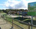 Bild: Portner
Laut Spielplatzprüfer ist der Auslaufschutz mit zwei Querriegeln am Kinderspielplatz „Pfälzer Weg“ ausreichend.