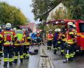 Bild: cv
Rund 60 Feuerwehrleute rückten wegen des Alarms in den Brunnanger aus.