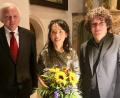 Bild: dok
Für das Konzert dankt (von links) Martin Valeske (Chef des Anton Beer-Walbrunn Kunst- und Kulturvereins Kohlberg) Ji-Yeoun (Klavier) und Burkhard Maiß (Violine und Viola).