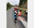 Bild: obe
Eine zehn Kilometer lange Ölspur beseitigten heute die Feuerwehren zwischen Ebnath und Kulmain.