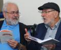 Bild: Stephan Huber
Buchvorstellung mit Lesungen von Fritz Brandl (rechts) und Alfred Wolfsteiner (links) in der Stadtbibliothek.