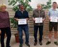 Bild: zer
Dritte Vorsitzende Sigrid Ziegler (von links) mit Reinhard Stangl, Hermann Friedl und Sandro Meyer.