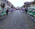 Bild: rn
Von der Bergkirche aus setzt die Faschingsgesellschaft zum Sturm auf das Rathaus an.