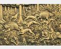 Repro: &quot;Der Eisengau&quot;, Band 5, 1995/Willi Schmid/exb
Das berühmte Schweigerrelief im Amberger Stadtmuseum vom Ende des 16. Jahrhundert zeigt Kurfürst Friedrich IV. (1583 bis 1610), wahrscheinlich den berühmten „Jäger aus Kurpfalz“ jagend im Hirschwald.