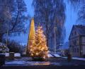 Bild: fjo
Zusammen mit der ganzjährigen Beleuchtung des Kriegerdenkmals gibt der gemeindliche Christbaum auf dem Marktplatz dem Umfeld eine festliche Atmosphäre.