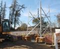Bild: dl
Ende November startete der Bau des 30 Meter hohen Stahlgitter-Funkmastens bei Thanstein.