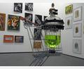 Bild: Winkler
Unter dem Ausstellungstitel „2 Schritte vorwärts, kein Zurück: Spuren bleiben“ locken die Mitglieder des Kunstverein Weiden und des AK Kunst mit originellen Werken.