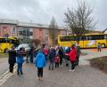 Bild: Busunternehmen Herbert/exb 
Verkehrserziehung an der Grund-und Mittelschule Nabburg: Das Thema war die Sicherheit am Schulbus.