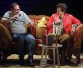 Bild: Wolfgang Steinbacher
Tinte und Terz, so heißt das Late-Night-Format mit Nora-Eugenie Gomringer, die Thomas Lang im Stadttheater zu Gast hatte.