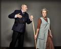 Bild: Anatol Kotte/exb 
April Hailer und Gerhard Gabers geben die Putzkraft Maria und den Nachtwächter Josef im Stadttheater.