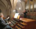 Bild: jzk
Andreas Sächerl (rechts) und Josef Zaglmann musizierten zusammen beliebte Musikstücke für Trompete und Orgel.