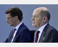 Bild: John Macdougall/dpa
Bundeskanzler Olaf Scholz (SPD, r) spricht auf einer Pressekonferenz nach einem Treffen der Ministerpräsidenten mit der Bundesregierung. Links Hendrik Wüst (CDU), Ministerpräsident von Nordrhein-Westfalen.
