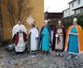 Bild: gi
Eine der zwei Gruppen mit Sternträger, die Pfarrer Udo Klösel am Dreikönigstag aussandte.